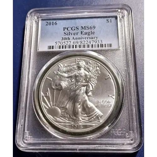 2016 $1 Silver Eagle 30th Anniversary
