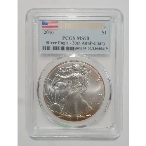 2016 $1 Silver Eagle Silver Eagle - 30th Anniversary First Strike First Strike