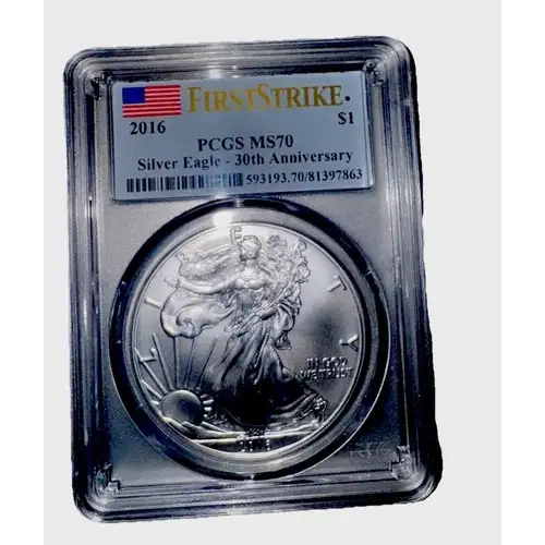 2016 $1 Silver Eagle Silver Eagle - 30th Anniversary First Strike First Strike