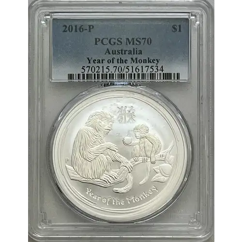 2016-P $1 Year of the Monkey Ag