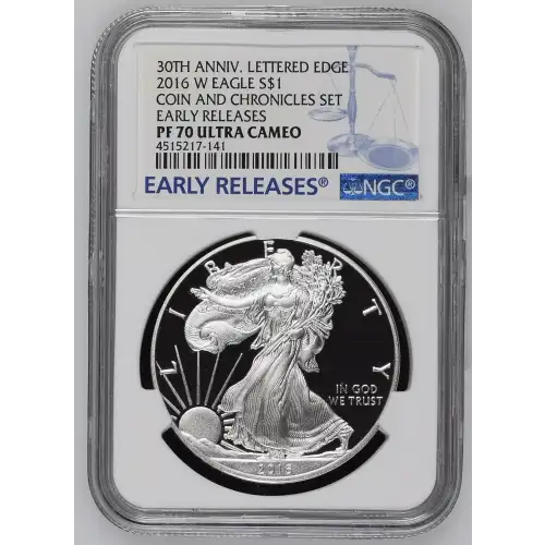2016 W COIN AND CHRONICLES SET EARLY RELEASES 30TH ANNIV. LETTERED EDGE ULTRA CAMEO (2)