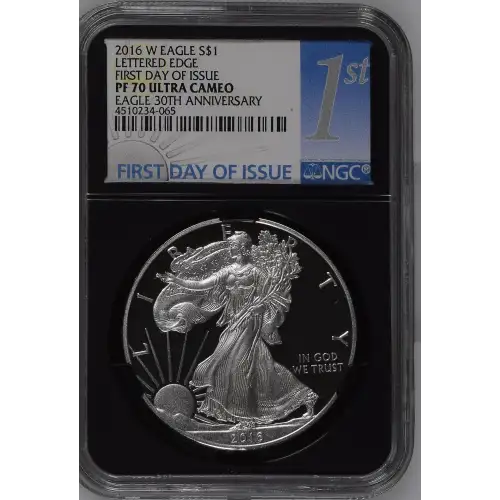 2016 W LETTERED EDGE FIRST DAY OF ISSUE EAGLE 30TH ANNIVERSARY ULTRA CAMEO (2)