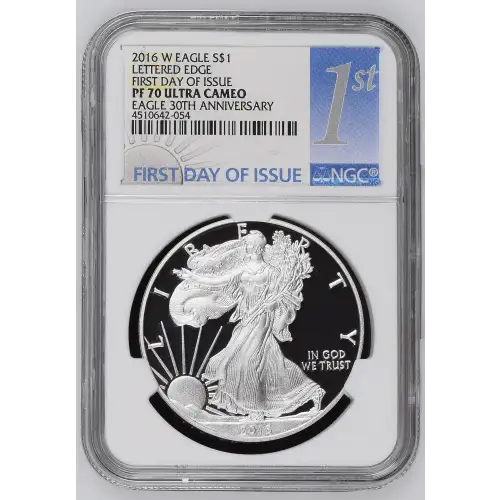 2016 W LETTERED EDGE FIRST DAY OF ISSUE EAGLE 30TH ANNIVERSARY ULTRA CAMEO (2)