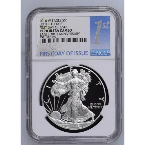 2016 W LETTERED EDGE FIRST DAY OF ISSUE EAGLE 30TH ANNIVERSARY ULTRA CAMEO (2)