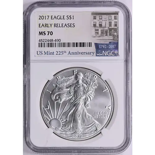 2017 1 oz Silver Eagle ER MS70