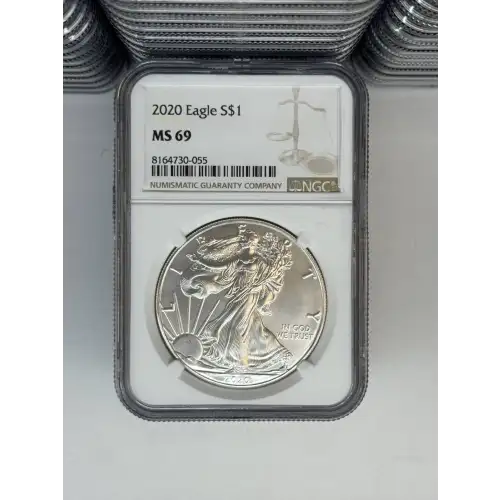 2017 1 oz Silver Eagle  NGC MS69 (LABEL MAY VARY) (4)