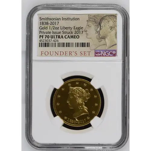 2017 1/2oz 1838-2017 GOLD LIBERTY EAGLE - PRIVATE ISSUE ULTRA CAMEO (2)