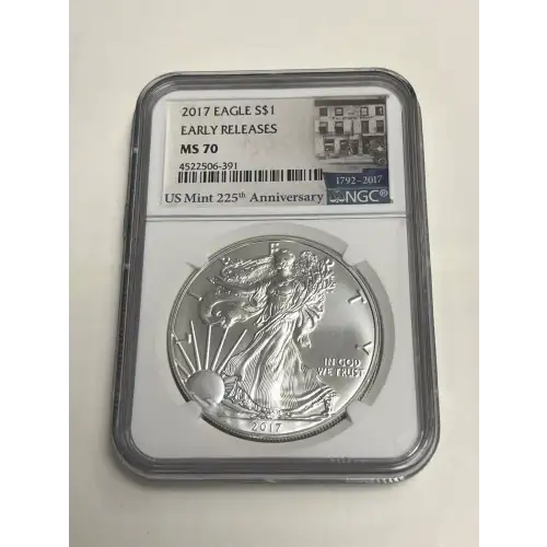 2017 Eagle S$1 MS70 Early Release NGC