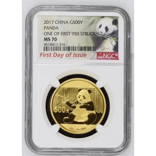 2017 Panda-First Day of Issue One of First 950 Struck (2)