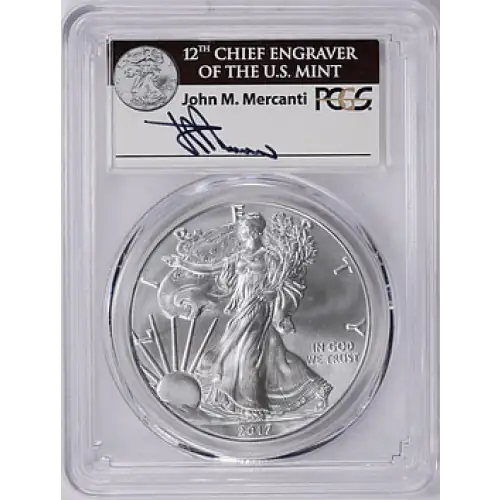 2017 SILVER EAGLE MS70 PCGS [B-9] (2)