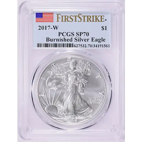 2017-W $1 Burnished Silver Eagle First Strike