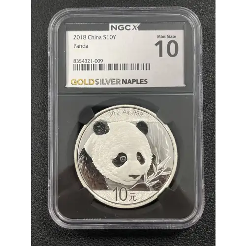 2018 1 oz China Panda s10y Mint State 10