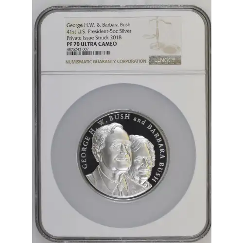 (2018) 5oz George H.W & Barbara 41ST PRESIDENT - CAVU ULTRA CAMEO (2)