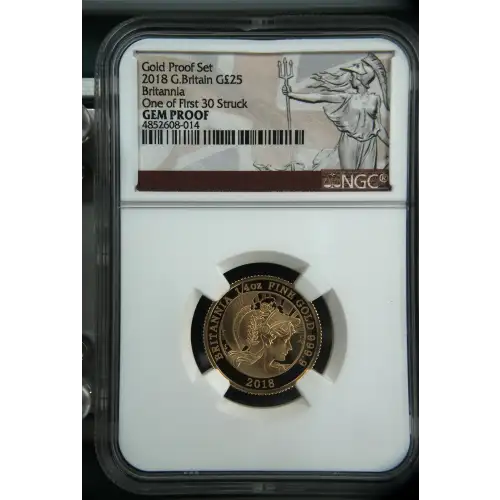 2018 Britannia One of First 30 Struck Gold Proof Set ULTRA CAMEO (2)