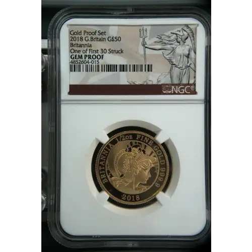 2018 Britannia One of First 30 Struck Gold Proof Set ULTRA CAMEO (2)