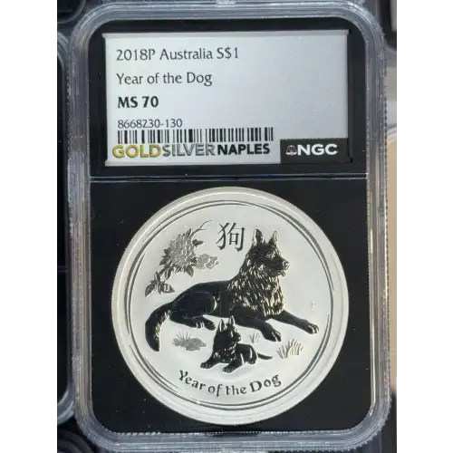 2018 P Australia S$1 Year of the Dog MS70
