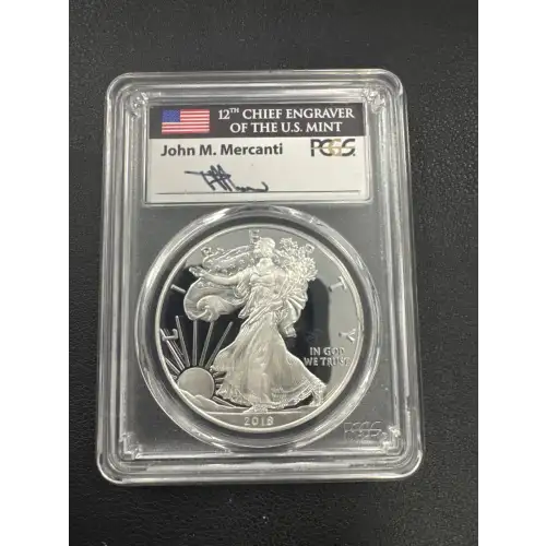 2018-S $1 Silver Eagle First Day of Issue Philadelphia ANA Mercanti Philadelphia ANA, DCAM (2)