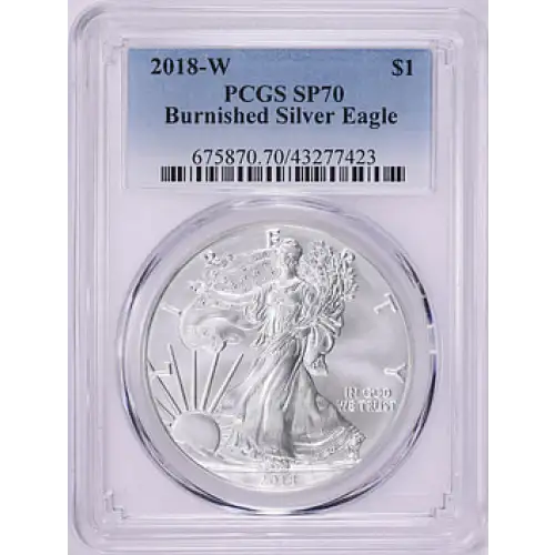2018-W $1 Burnished Silver Eagle