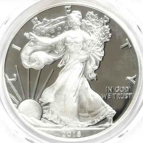 2018-W $1 Silver Eagle Cameron Reagan, DCAM