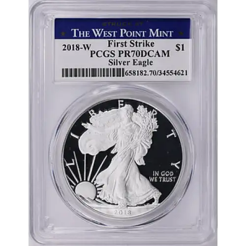 2018-W $1 Silver Eagle First Strike, DCAM