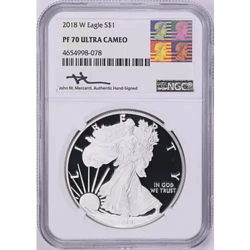 2018 W $1 SILVER EAGLE PF70UC 
 [B-7][B-8] (2)