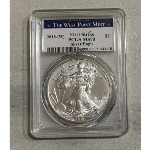 2018-(W) $1 Silver Eagle Struck at West Point First Strike