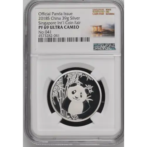 2018S Singapore Int'l Coin Fair Official Panda Issue ULTRA CAMEO (2)