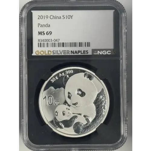 2019 1 oz China Panda s10y Mint State 69