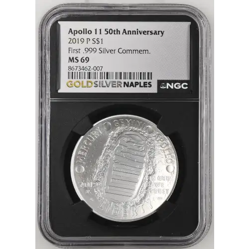 2019 Apollo 11 50th Anniv. First .999 Silver Commem. (2)