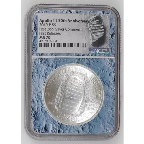 2019 Apollo 11 50th Anniv. First Releases First .999 Silver Commem. (2)