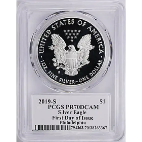 2019 S SILVER EAGLE PR70DCAM [B-9]