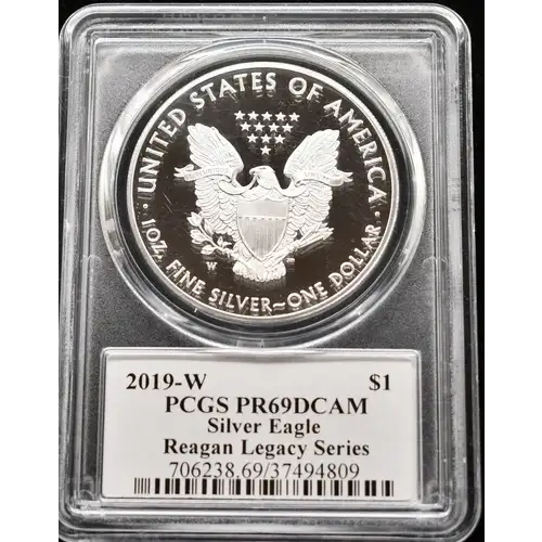 2019-W $1 Silver Eagle Cameron Reagan, DCAM