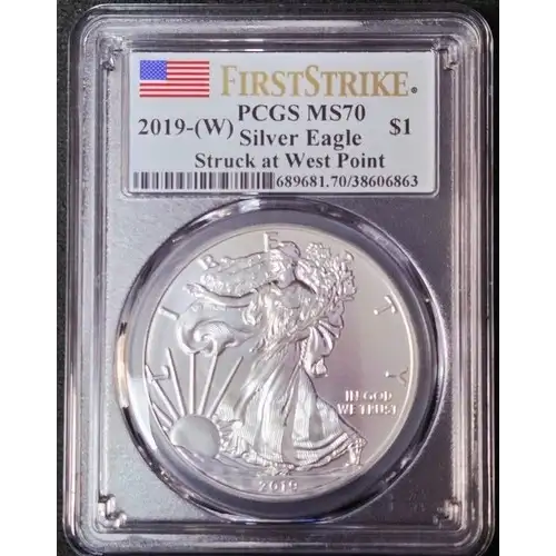 2019-(W) $1 Silver Eagle Struck at West Point First Strike