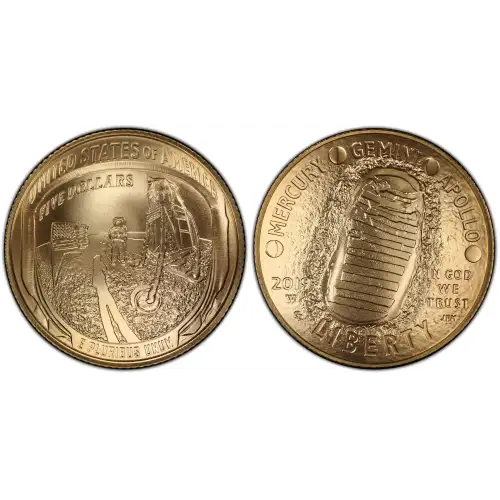 2019-W $5 Apollo 11 50th Anniversary First Day of Issue Earth Rising AMF (2)