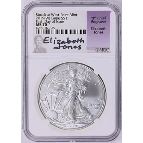 2019 - (W) - NGC - MS70 - $1 SILVER EAGLE [B-8]