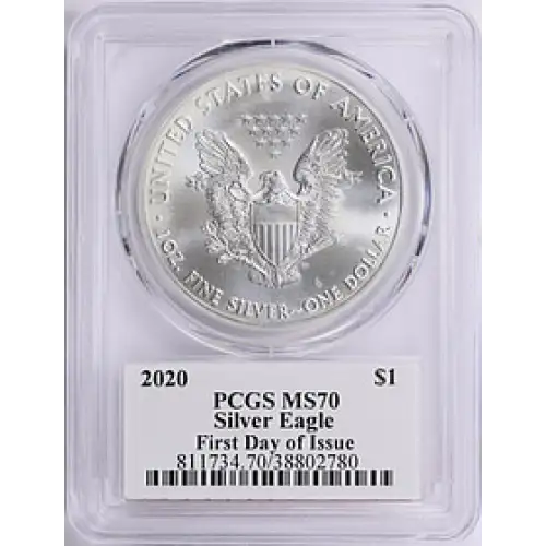 2020 $1 Silver Eagle First Day of Issue Jim Peed Signature
