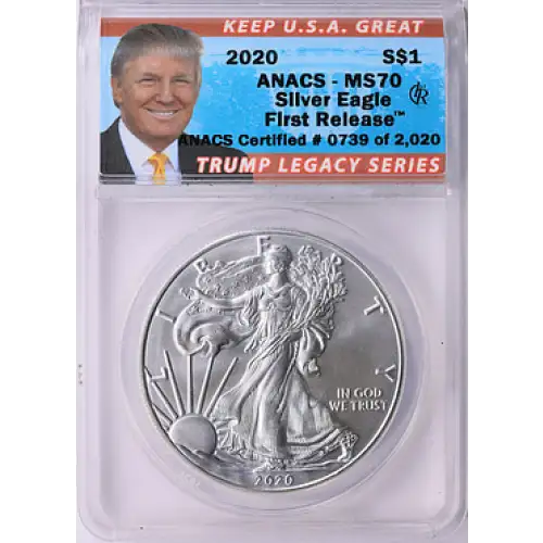 2020 - P - ANACS - MS70 - $1 Silver Eagle