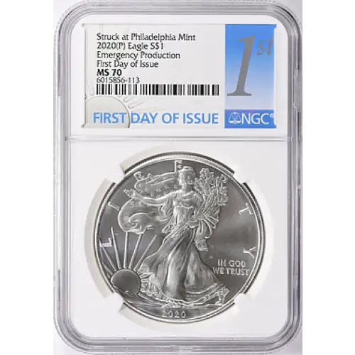 2020 (P) Eagle MS70 NGC