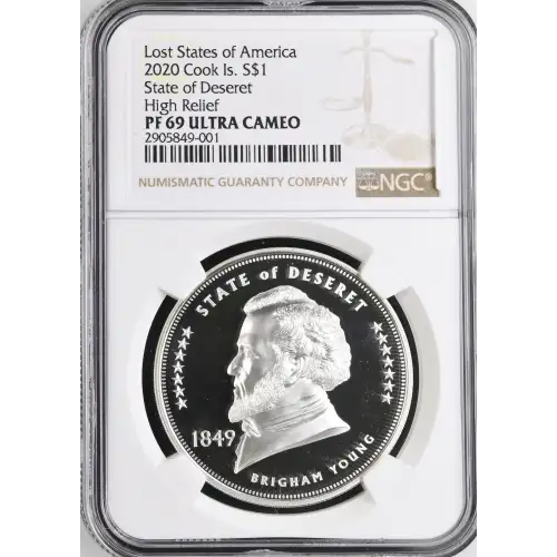 2020 State of Deseret High Relief Lost States of America ULTRA CAMEO (2)
