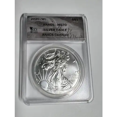 2020-W 1 oz Silver Eagle  S$1 NGC MS70