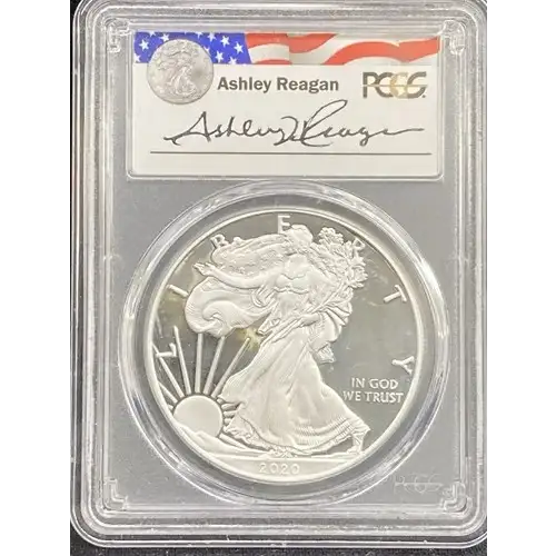 2020-W $1 Silver Eagle Ashley Reagan Signature, DCAM