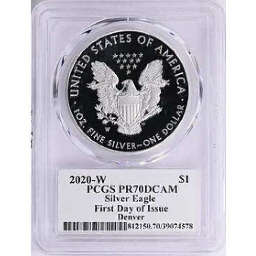 2020-W $1 Silver Eagle First Day of Issue Denver John Dannreuther Denver, DCAM (2)