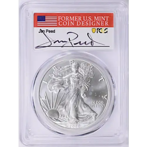 2020-W $1 Silver Eagle First Day of Issue Jim Peed, DCAM (2)