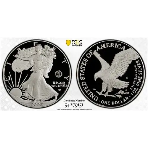 2020-W $1 Silver Eagle - v75 Privy First Day of Issue Cleveland Freedom, DCAM