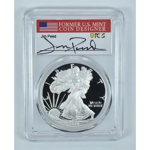 2020-W $1 Silver Eagle - v75 Privy First Day of Issue Jim Peed, DCAM
