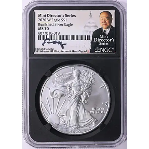 2020 W Burnished Eagle S$1 MS70 Mint Director's Series Signed