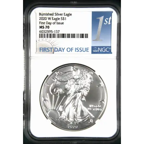 2020 W Burnished Silver Eagle First Day of Issue (2)