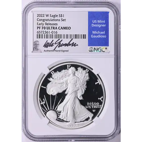 2020 W Silver Eagle Congratulations Set S$1 PF 70