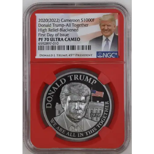 2020(2022) Donald Trump-All Together High Relief-Blackened-FDI ULTRA CAMEO (2)