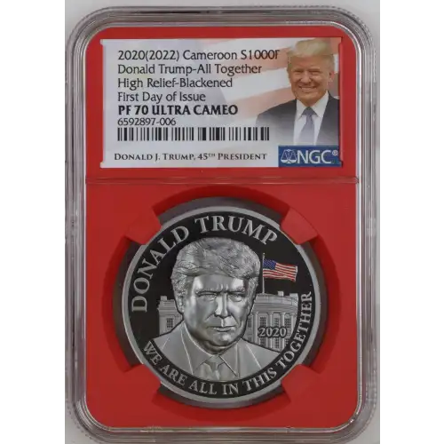 2020(2022) Donald Trump-All Together High Relief-Blackened-FDI ULTRA CAMEO (2)